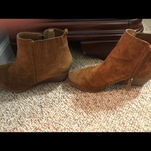 Franco Sarto brown suede booties